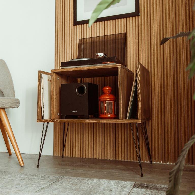 Turul Record Player Stand & Shelf.Record Player Stand With Shelves & Floating Turntable Stand