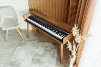 Bennu Mid Century Keyboard & Piano Stand - Wood.Mid Century Modern Piano Keyboard Stand, Kids Piano Stand & Keyboard Table