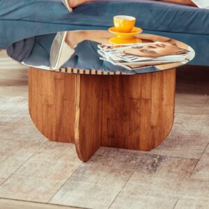 Pegasus Round Coffee Table - Unique Design Mirror Top Center Table.Round Coffee Table, Mirror Top Coffee Table Unique Design Coffee Table, Mid Century Furniture
