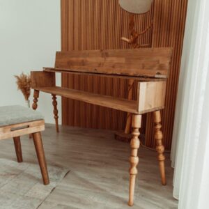 Cyclops Mid Century Keyboard & Piano Stand - Wood.Mid Century Modern Piano Keyboard Stand, Piano Stand & Keyboard Table